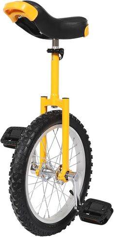 16 Inch Wheel Unicycle, Outdoor Unicycle with 2 Pedals One Wheel Bike Adjustable Seat Exercise Bicycle Outdoor Sports Fitness Exercise Unicycles in Kuwait