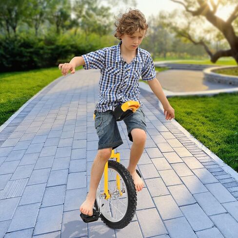 16 Inch Wheel Unicycle, Outdoor Unicycle with 2 Pedals One Wheel Bike Adjustable Seat Exercise Bicycle Outdoor Sports Fitness Exercise Unicycles in Kuwait