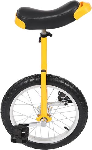 16 Inch Wheel Unicycle, Outdoor Unicycle with 2 Pedals One Wheel Bike Adjustable Seat Exercise Bicycle Outdoor Sports Fitness Exercise Unicycles in Kuwait