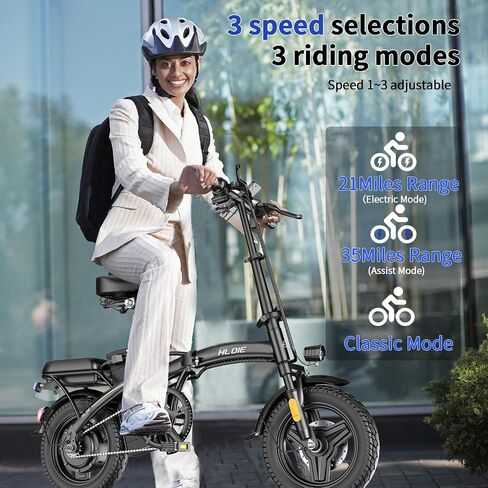 Folding Electric Bike for Adults, Peak 500W Motor,23MPH Max Speed Foldable Electric Bicycles,14" Ebike, 48V12AH Battery 35 Miles PAS Range Mini E Bikes for Adults and Teens in Saudi Arabia