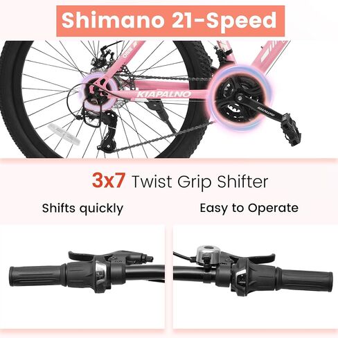 24 26 Inch Women Girls Mountain Bike, Disc/V Brakes 21 Speeds Women Bike, Sturdy Steel Frame and Suspension Fork, Stylish Adult and Teens Bicycle for Urban Trail Snow Commuter in Kuwait