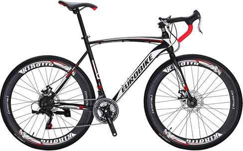 دراجة الطريق EUROBIKE، دراجة ذات 21 سرعة مع فرامل قرصية، عجلات 700C للرجال والنساء، إطار 49 سم/54 سم للكبار لركوب الدراجات in Kuwait