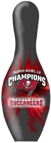 KR Strikeforce Tampa Bay Buccaneers Championship Bowling Pin with Officially Licensed NFL Logos - Official Size - Great for Display in Saudi Arabia