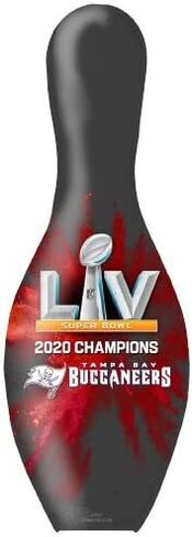 KR Strikeforce Tampa Bay Buccaneers Championship Bowling Pin with Officially Licensed NFL Logos - Official Size - Great for Display in Saudi Arabia
