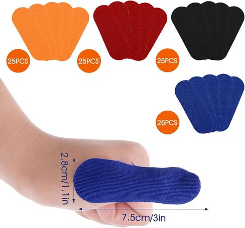 Larrel 100PCS Bowling Tape, 2.8x7.5cm/1.1x3inch Bowling Finger Tape, 4 Colors Bowling-Ball Thumb Tapes, Bowler Protective Tapes for Women and Men, Bowling-Accessories for Bowlers Exercise Sport in Saudi Arabia