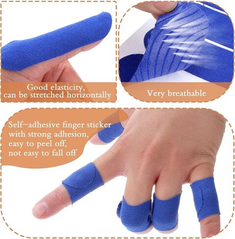 Larrel 100PCS Bowling Tape, 2.8x7.5cm/1.1x3inch Bowling Finger Tape, 4 Colors Bowling-Ball Thumb Tapes, Bowler Protective Tapes for Women and Men, Bowling-Accessories for Bowlers Exercise Sport in Saudi Arabia