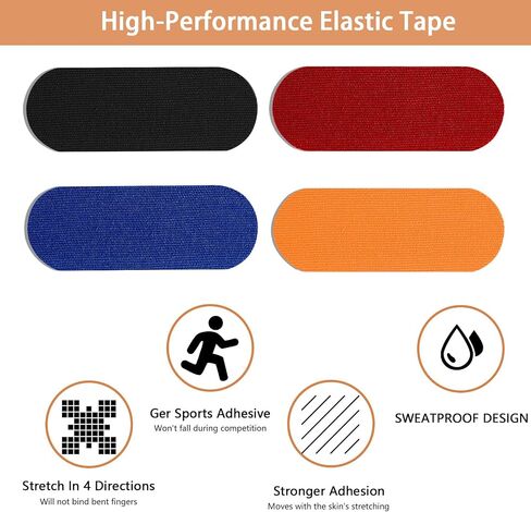 Larrel 100PCS Bowling Tape, 2.8x7.5cm/1.1x3inch Bowling Finger Tape, 4 Colors Bowling-Ball Thumb Tapes, Bowler Protective Tapes for Women and Men, Bowling-Accessories for Bowlers Exercise Sport in Saudi Arabia
