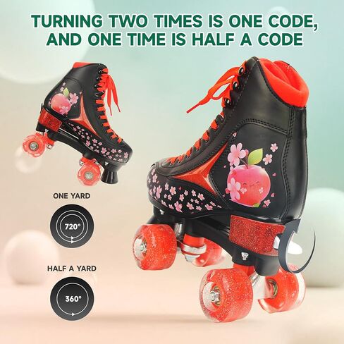 LKD Adjustable Roller Skates for Kids & Teens (Ages 6-18) – Comfortable Quad Skates with Half-Size Dial, Plush Velvet Lining, Anti-Blister Design – Trendy Two-Tone Colors in Saudi Arabia