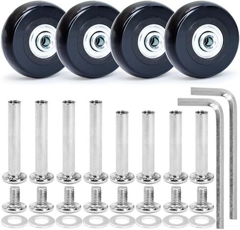 4 Pcs Luggage Wheels Replacement 50x23mm/1.96×0.9in Suitcase Wear-Resistant Repair Wheels for Luggage.L106 in Saudi Arabia