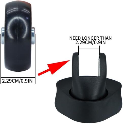 4 Pcs Luggage Wheels Replacement 50x23mm/1.96×0.9in Suitcase Wear-Resistant Repair Wheels for Luggage.L106 in Saudi Arabia
