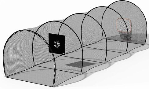 MR 40FT Batting Cage Baseball Softball w/Sock Pocket, Hitting Cage Net and Frame Backyard Baseball Softball Training Equipment, Freestanding Portable in Saudi Arabia