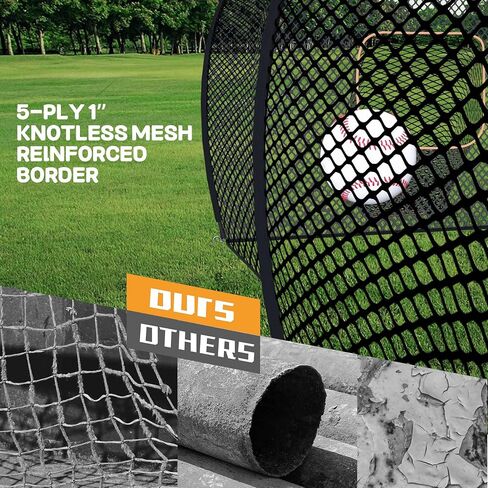 MR 40FT Batting Cage Baseball Softball w/Sock Pocket, Hitting Cage Net and Frame Backyard Baseball Softball Training Equipment, Freestanding Portable in Saudi Arabia