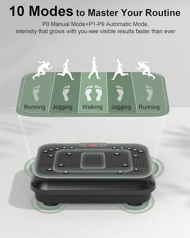 Shake Plate, Vibration Plate Exercise Machine for Lymphatic Drainage, 400 Lbs Capacity Whole Body Vibrating Plate Workout with Fitness Resistance Bands, Max Vibrating Frequency 250/Min for Weight Loss in Saudi Arabia