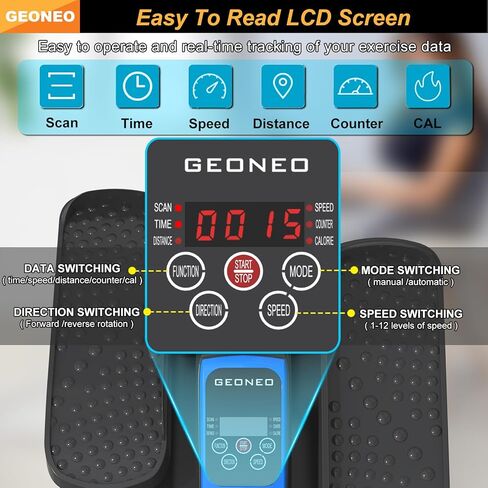 Under Desk Elliptical Machine, Electric Ellipse Leg Exerciser for Senior, Quiet and Small Electric Seated Pedal Exerciser for Home with Remote Control and 12 Adjustable Speeds in Kuwait