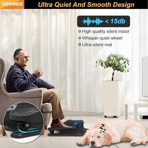 Under Desk Elliptical Machine, Electric Ellipse Leg Exerciser for Senior, Quiet and Small Electric Seated Pedal Exerciser for Home with Remote Control and 12 Adjustable Speeds in Kuwait