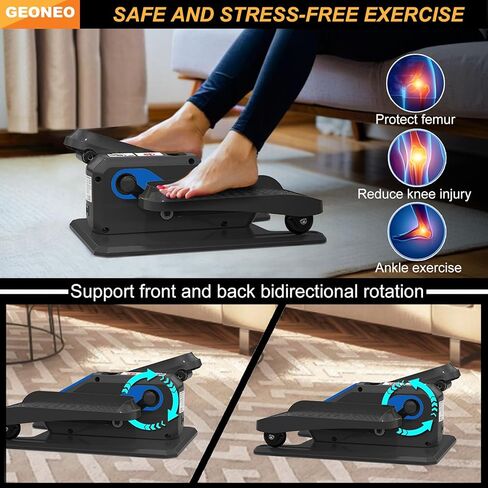 Under Desk Elliptical Machine, Electric Ellipse Leg Exerciser for Senior, Quiet and Small Electric Seated Pedal Exerciser for Home with Remote Control and 12 Adjustable Speeds in Kuwait
