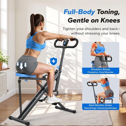 Squat Machine, MERACH R07 2 in 1 Squat Rowing Machine, Easy Setup & Foldable Exercise Equipment, Glute Trainer Machine, Glutes & Leg Home Workout Machine in Saudi Arabia