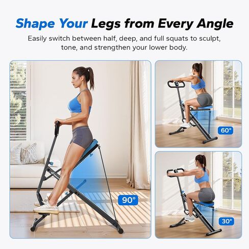 Squat Machine, MERACH R07 2 in 1 Squat Rowing Machine, Easy Setup & Foldable Exercise Equipment, Glute Trainer Machine, Glutes & Leg Home Workout Machine in Saudi Arabia