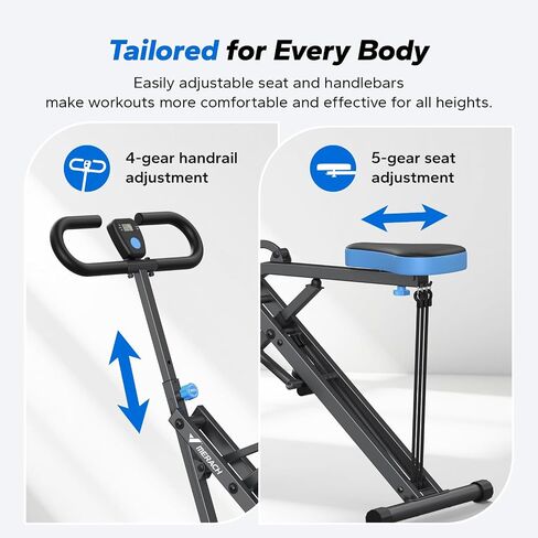 Squat Machine, MERACH R07 2 in 1 Squat Rowing Machine, Easy Setup & Foldable Exercise Equipment, Glute Trainer Machine, Glutes & Leg Home Workout Machine in Saudi Arabia