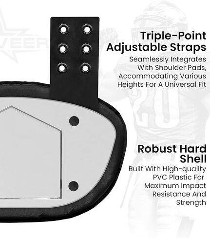 Football Backplate for Shoulder Pads with High Impact Padding, Adult & Youth Lower Backplate Football in Kuwait