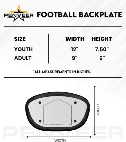 Football Backplate for Shoulder Pads with High Impact Padding, Adult & Youth Lower Backplate Football in Kuwait