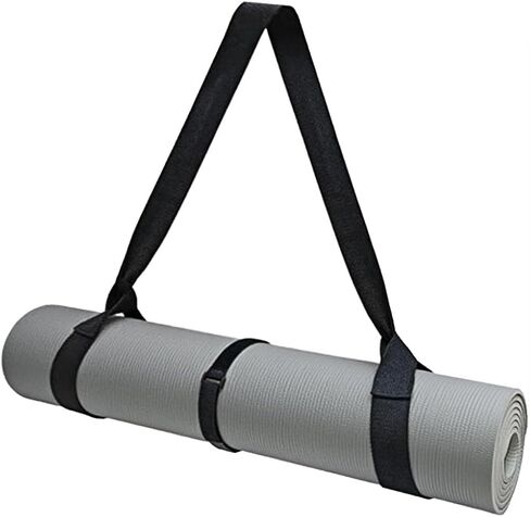 Adjustable Yoga Mat Strap Carrier, Thick Wide Yoga Mat Holder with Hook-and-loop fastener for yoga enthusiast, Travel Gym, Black Non-Slip Yoga Straps for Carrying Mats in Saudi Arabia