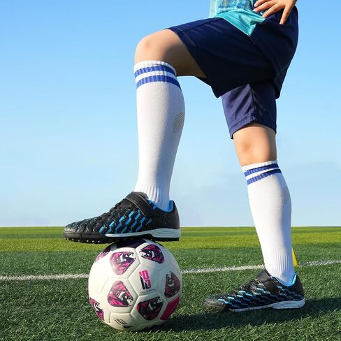 Tobfis Boys Girls Indoor Training Soccer Cleats Turf Soccer Shoe Unisex-Child Athletic Sneakers in Saudi Arabia