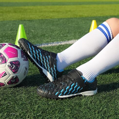 Tobfis Boys Girls Indoor Training Soccer Cleats Turf Soccer Shoe Unisex-Child Athletic Sneakers in Saudi Arabia