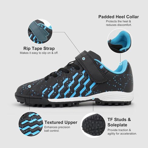 Tobfis Boys Girls Indoor Training Soccer Cleats Turf Soccer Shoe Unisex-Child Athletic Sneakers in Saudi Arabia