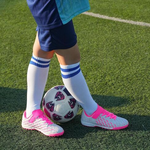Tobfis Boys Girls Indoor Training Soccer Cleats Turf Soccer Shoe Unisex-Child Athletic Sneakers in Saudi Arabia