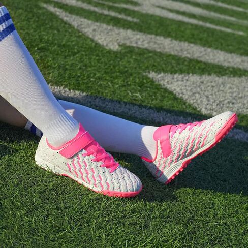 Tobfis Boys Girls Indoor Training Soccer Cleats Turf Soccer Shoe Unisex-Child Athletic Sneakers in Saudi Arabia