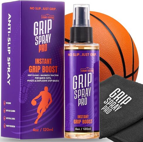 Basketball Grip Spray Pro – 2-in-1 Non-Slip Spray for Basketball Shoes & Grips | Boost Traction & Rejuvenate Soles | Essential Basketball Gear & Court Performance – 4oz in Saudi Arabia