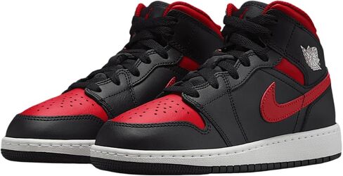 طائرة AIR JORDAN 1 MID (GS) "أسود/أحمر-أبيض" in Kuwait