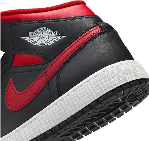 طائرة AIR JORDAN 1 MID (GS) "أسود/أحمر-أبيض" in Kuwait