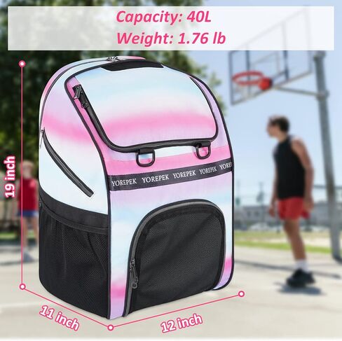 YOREPEK Basketball Bag, Large Basketball Backpack with Shoe Compartment and Ball Holder Sports Backpack for daughter son, Water Resistant for Sport Training Equipment Fits Volleyball Gym in Saudi Arabia
