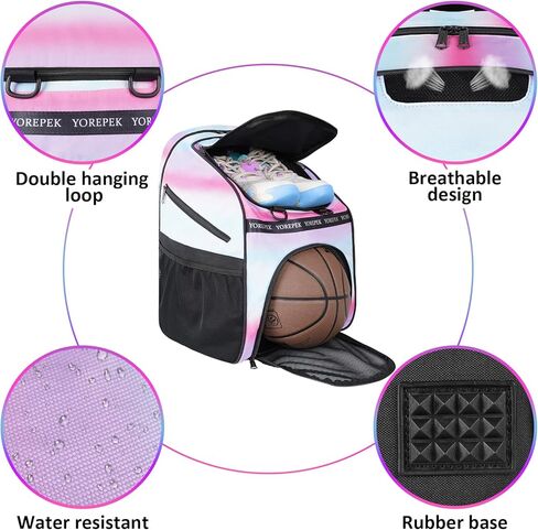 YOREPEK Basketball Bag, Large Basketball Backpack with Shoe Compartment and Ball Holder Sports Backpack for daughter son, Water Resistant for Sport Training Equipment Fits Volleyball Gym in Saudi Arabia