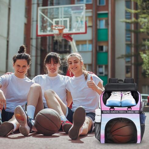 YOREPEK Basketball Bag, Large Basketball Backpack with Shoe Compartment and Ball Holder Sports Backpack for daughter son, Water Resistant for Sport Training Equipment Fits Volleyball Gym in Saudi Arabia
