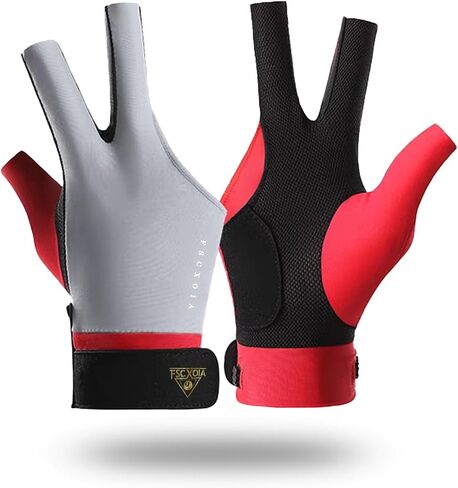 Billiard Glove for Left Hand - Durable, Comfortable, Adjustable Fit, Breathable Fabric, Smooth Cue Stroke, Suitable for Pool, Snooker in Saudi Arabia