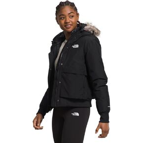 THE NORTH FACE المرأة القطب الشمالي بومبر | غطاء معزول مقاوم للماء، غطاء رأس قابل للتعديل مع فرو صناعي، جيوب مزدوجة الدخول in Saudi Arabia