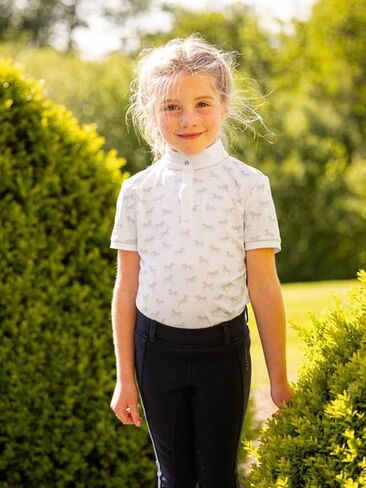 LeMieux Mini Bella Show Shirt - Kids Horse Riding Short Sleeve Top - Children's Equestrian Apparel in Saudi Arabia