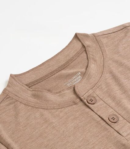 تي شيرت للأولاد بأكمام طويلة من Henley تي شيرت عادي بمزيج ثلاثي وفتحة رقبة مستديرة وأزرار وقمصان علوية غير رسمية in Kuwait