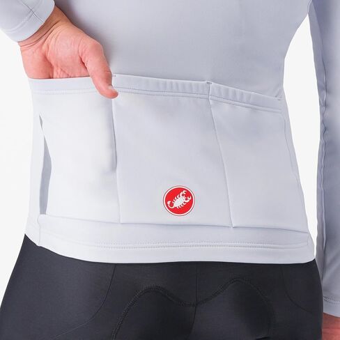 جيرسي Entrata الحراري للرجال من Castelli، طبقة أساسية معزولة من الصوف بسحاب وأكمام طويلة لركوب الدراجات على الطرق الشتوية وركوب الدراجات على الحصى in Kuwait