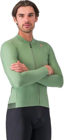 CASTELLI Men’s Espresso Thermal Jersey, Long Sleeve Full Zip Up Fleece Lined Jersey for Road & Gravel Cycling and Biking in Saudi Arabia