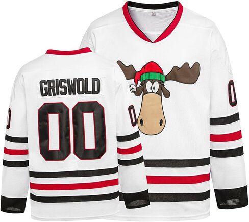 الشباب Griswold #00 فيلم عيد الميلاد الهوكي الفانيلة مخيط الحروف والأرقام S-XXXL in Kuwait