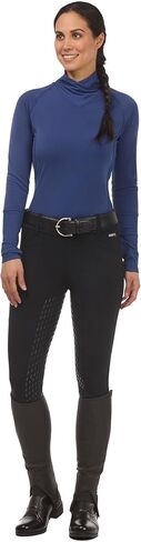 Kerrits Women's Wrap Neck Fleece Equestrian Tech Top – Long Sleeve, Light Stretch Winter Horse Riding Shirt in Saudi Arabia