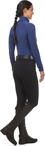 Kerrits Women's Wrap Neck Fleece Equestrian Tech Top – Long Sleeve, Light Stretch Winter Horse Riding Shirt in Saudi Arabia