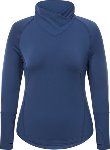 Kerrits Women's Wrap Neck Fleece Equestrian Tech Top – Long Sleeve, Light Stretch Winter Horse Riding Shirt in Saudi Arabia