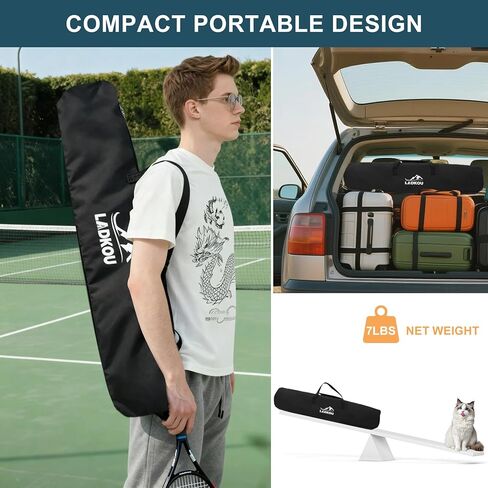 قادوس كرة تنس كبير جدًا، يحمل 200 كرة، سلة كرات تنس قابلة للطي مع عجلات وحقيبة قابلة للإزالة، عربة كرة مخلل خفيفة الوزن للبيسبول/الكرة اللينة، للتدريب/التدريس، أسود in Kuwait