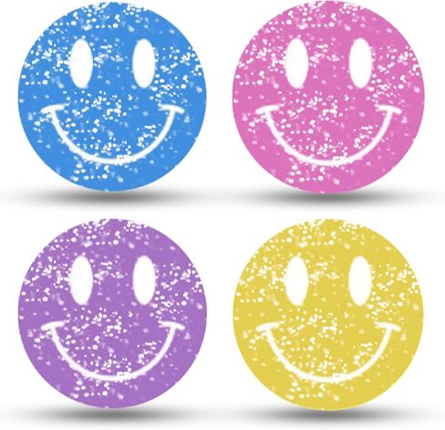 Tennis Racket Dampener - Glitter Smiley Face Designs - Vibration & Noise-Reducing Tennis Shock Absorber for Racquets - Secure, Easy-Install Accessories for Players of All Levels in Kuwait