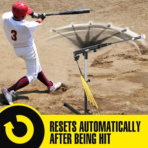 Baseball Swing Trainer with 4 Power Bands,Auto Reset Baseball Hitting Trainer,Softball Swing Trainer,Height Adjustable 31-47 inches Baseball Training Equipment Improve Power,Speed in Saudi Arabia
